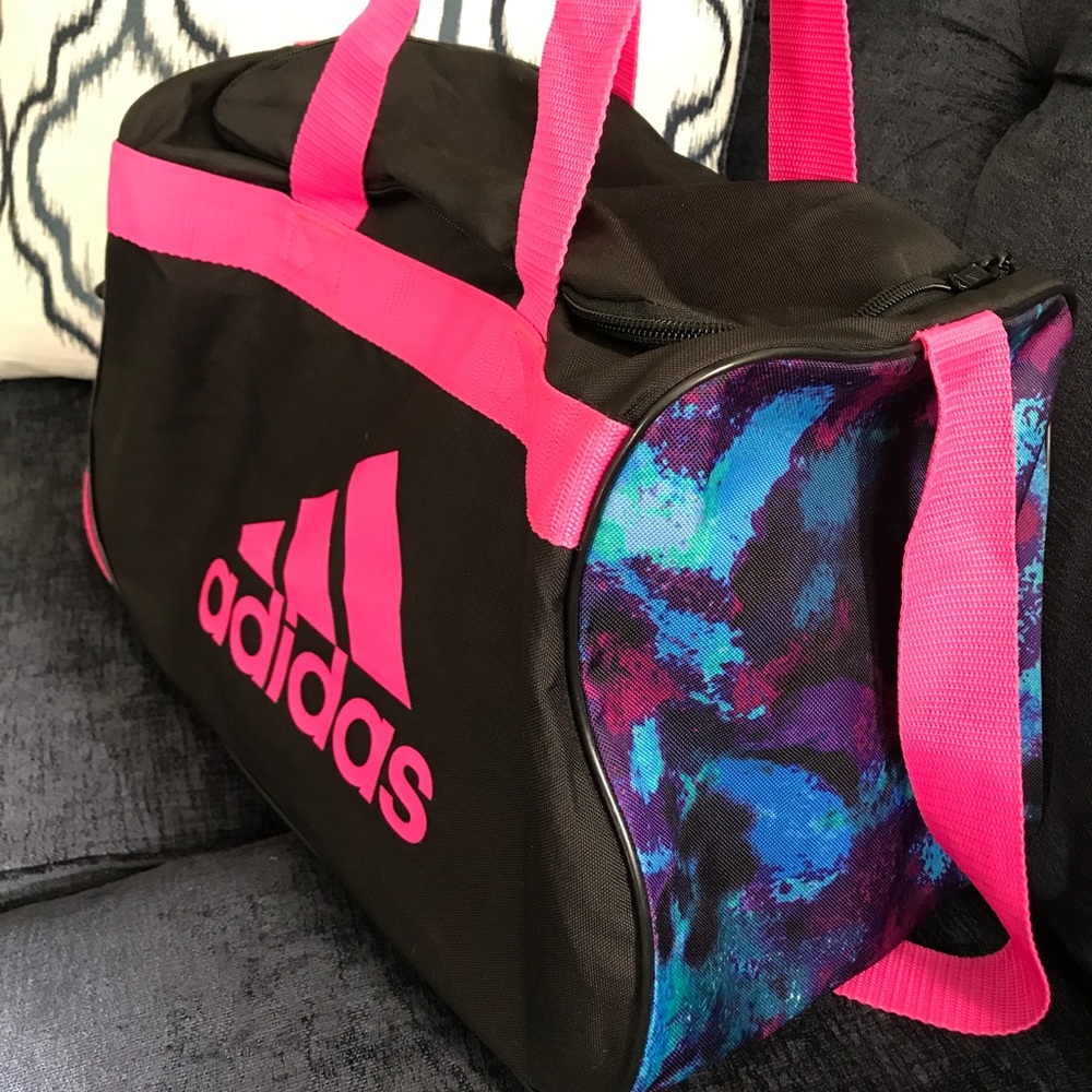 Pink and Tye Dye Pattern Adidas Gym Bag